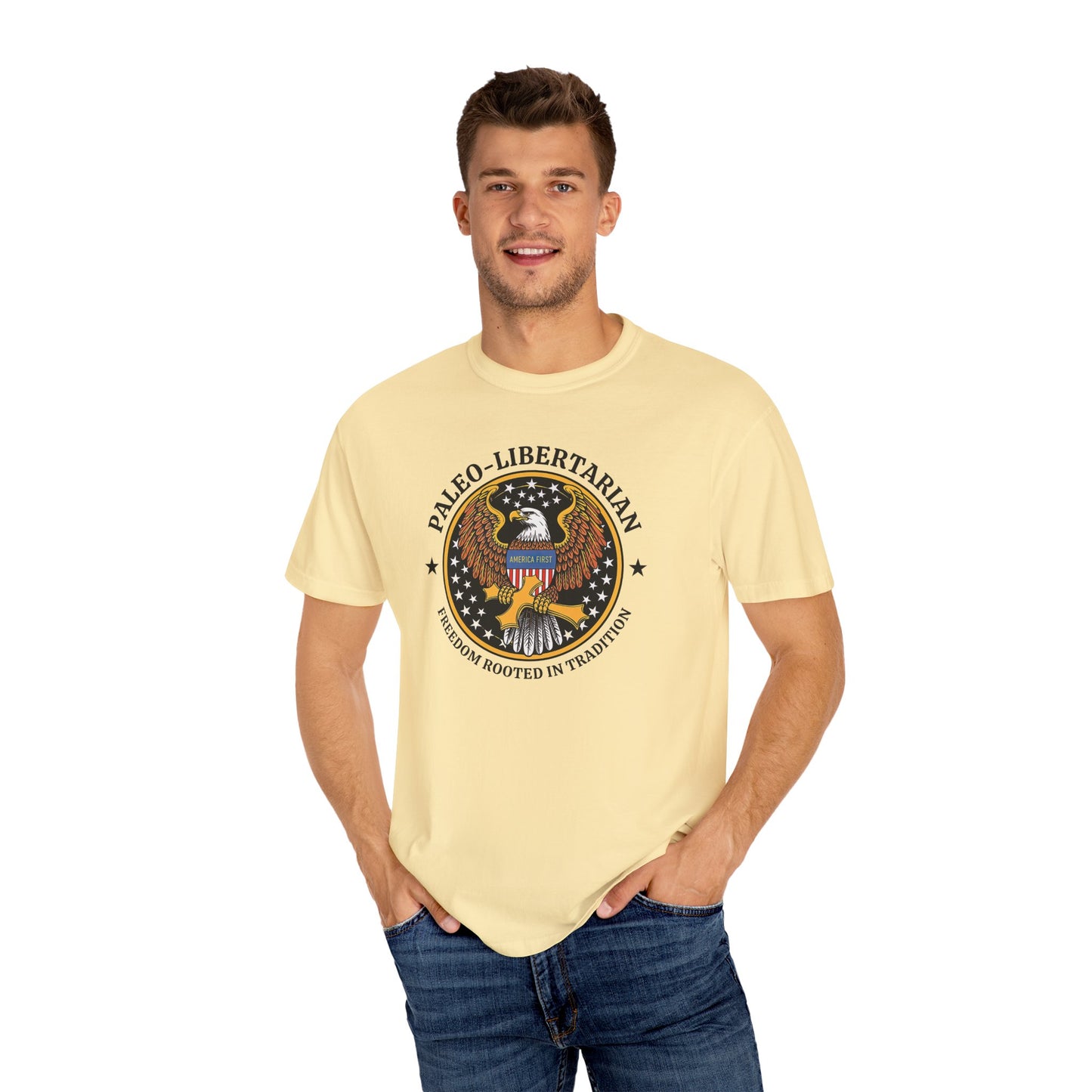"Paleo-Libertarian" #01, Unisex T-shirt (Light Colors)