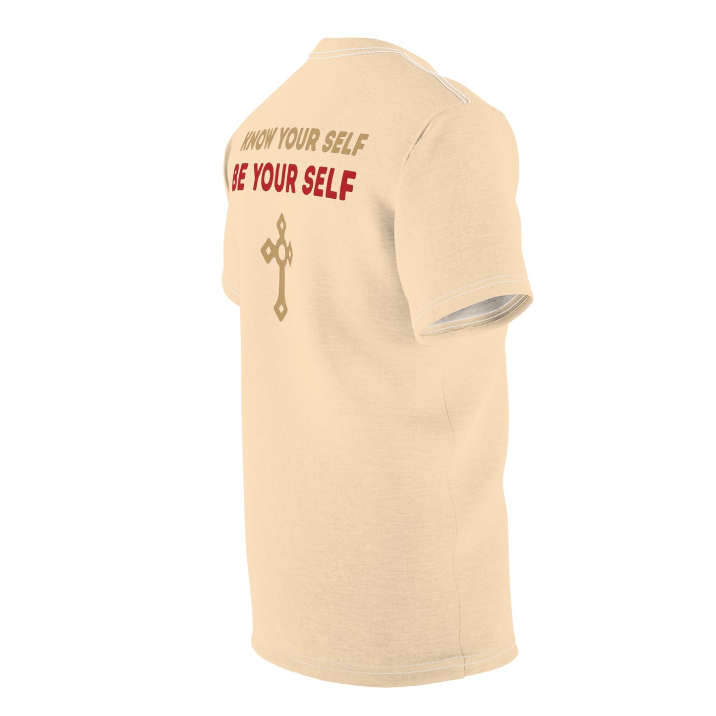 "Know Your Self", Unisex T-shirt (Cantaloupe Cream)