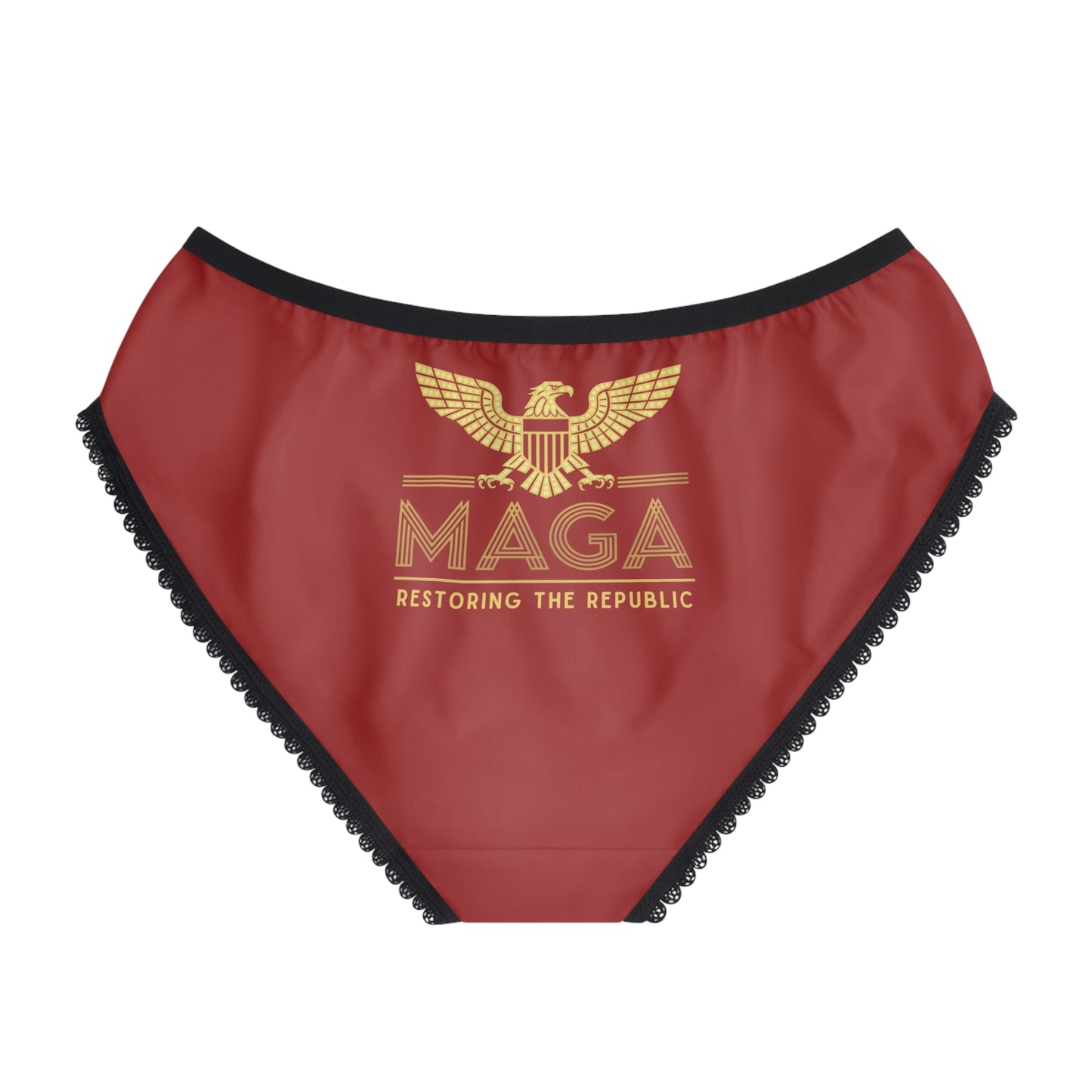 "MAGA - Restoring the Republic", Women's Briefs (Deep Scarlet)