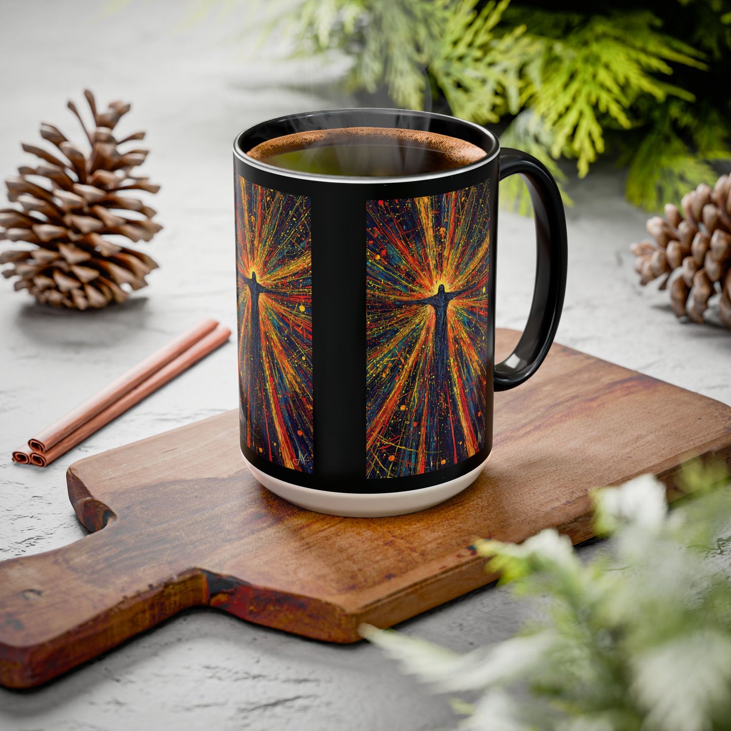 "Born Again in His Radiance - Isaiah 60:1", Colorful Mugs (11oz & 15oz)