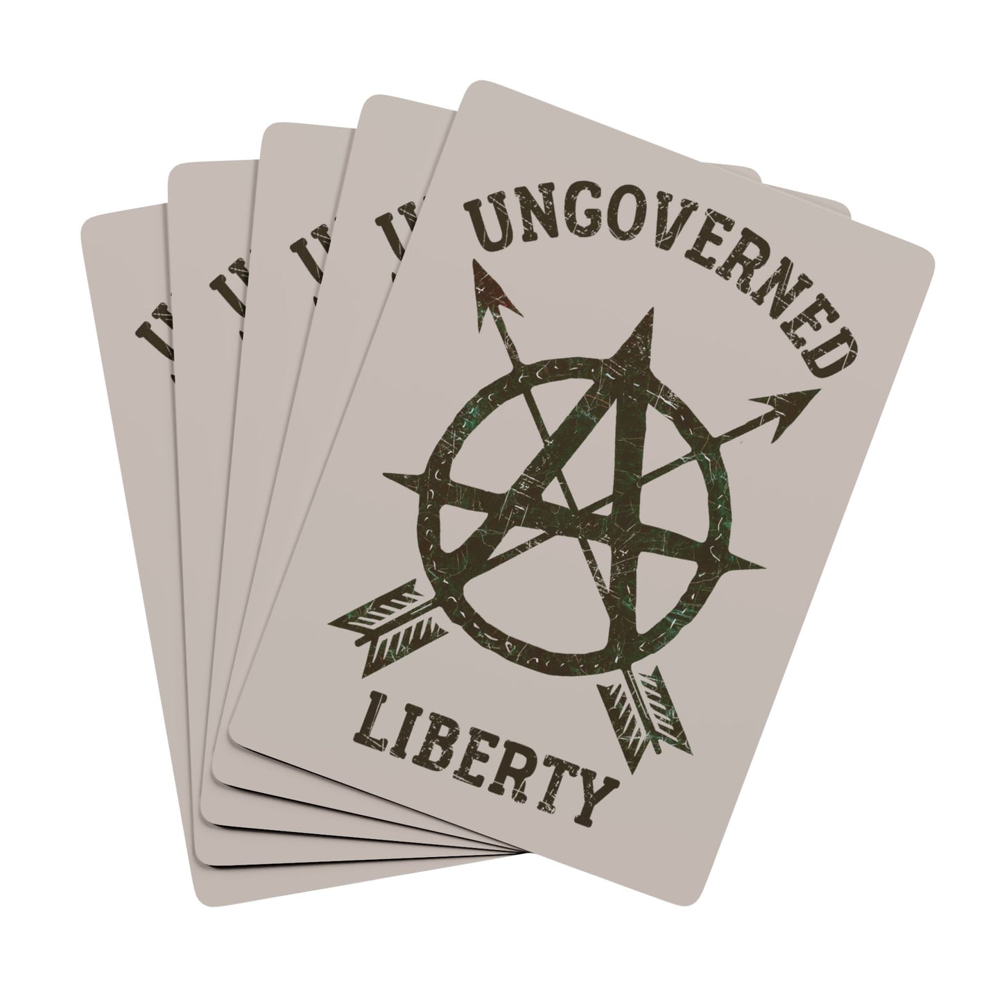 "Ungoverned Liberty", Political Playing Cards (Silver Croft)