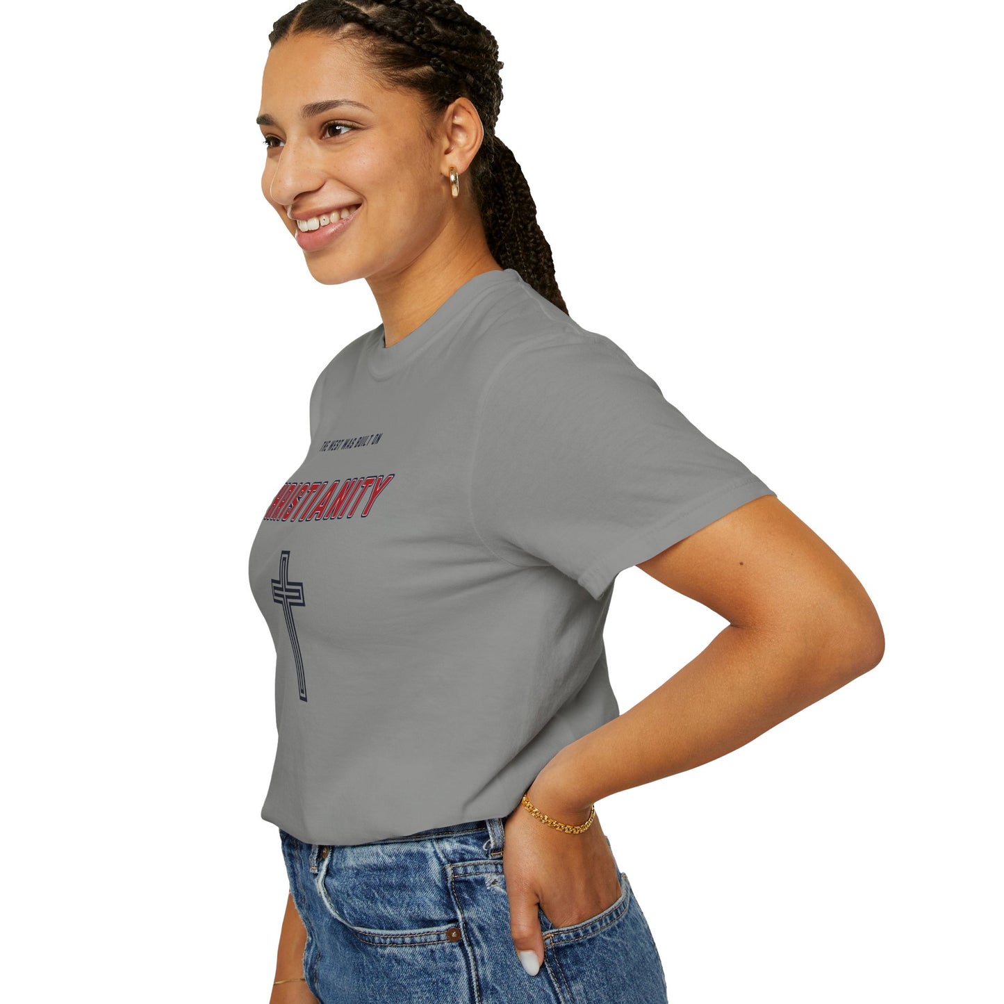 "The West was built on Christianity", Unisex T-shirt