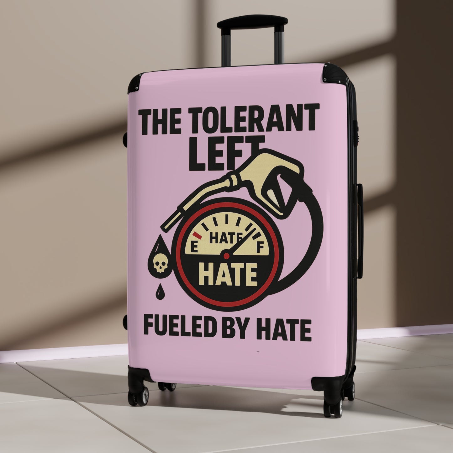 "The Tolerant Left", Suitcase (Abbey Veil Pink)
