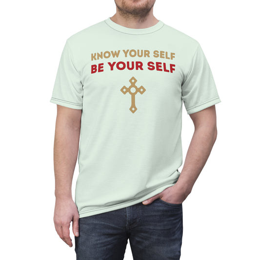 "Know Your Self", Unisex T-shirt (Spring Mint)