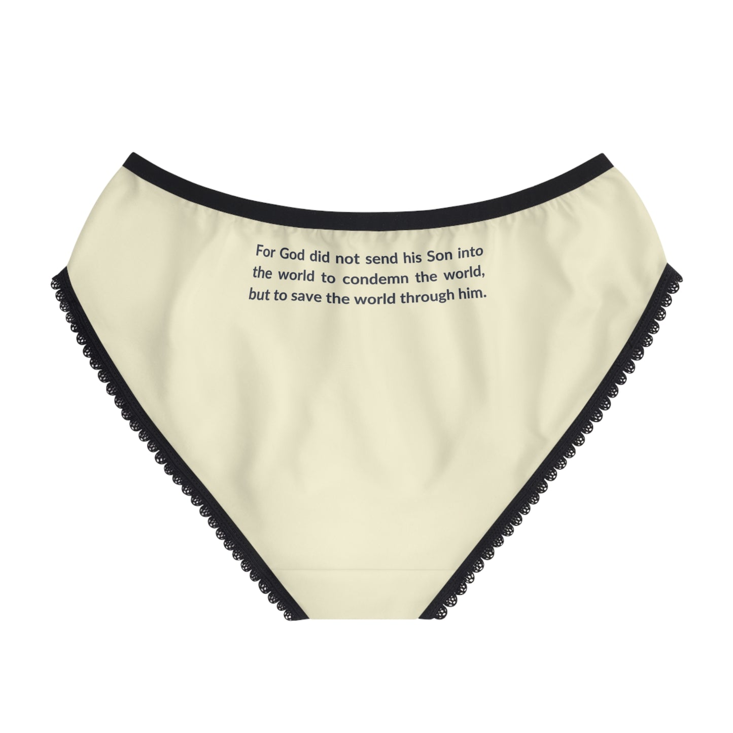 "Good News - John 3:17", Women's Briefs (Cream)