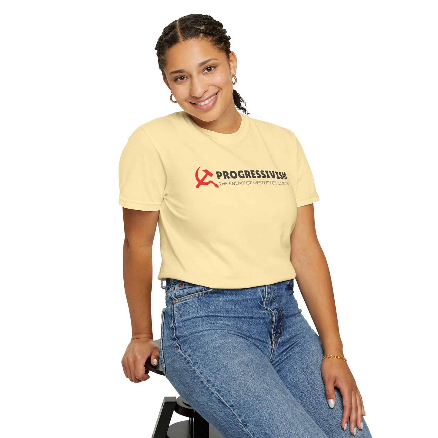 "Progressivism - Enemy of Western Civilization", Unisex T-shirt (Light Colors)