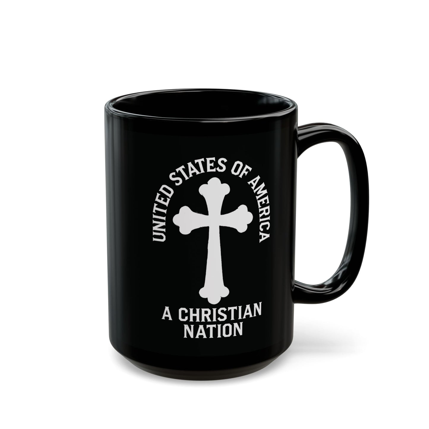 "USA - A Christian Nation" #04, Black Mug (11oz & 15oz)
