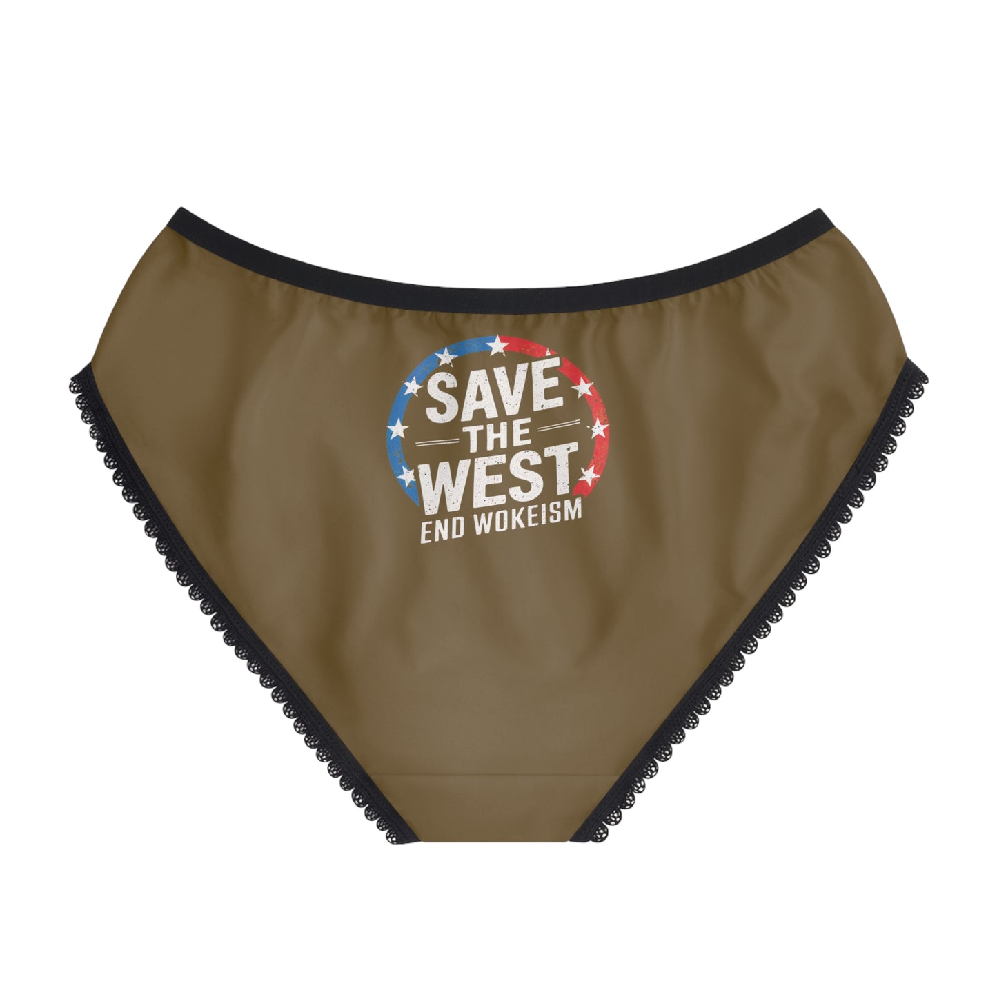 "Save the West - End Wokeism", Women's Briefs (Sepulchral Gold)