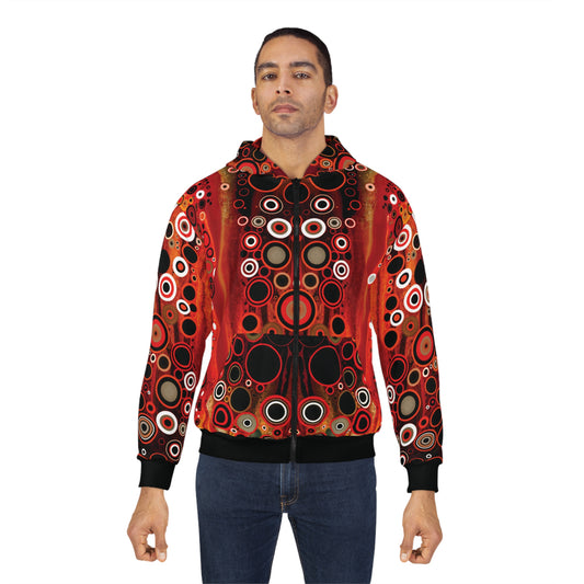 "Abstract #08", Unisex Wearable Art Zip Hoodie