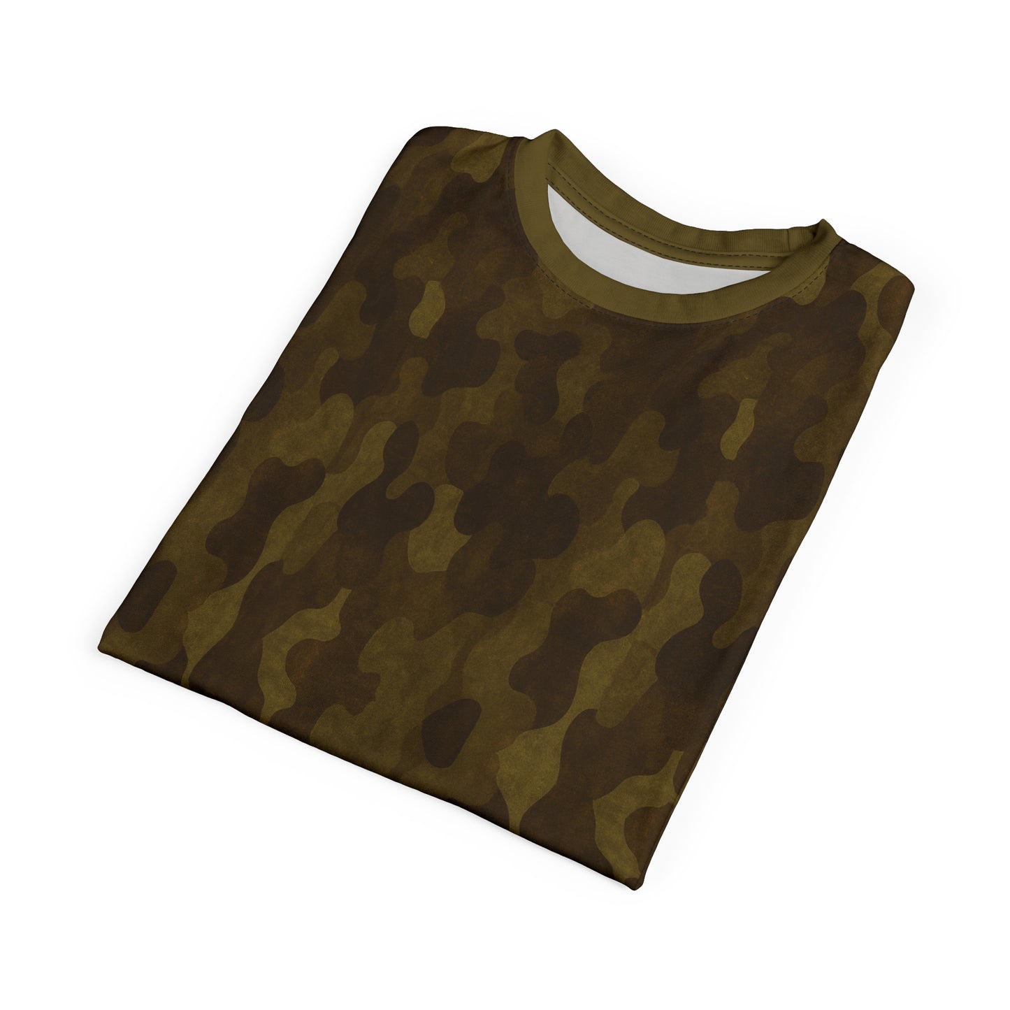"Swamp Recon Camouflage", Unisex Tee (Bogbrush Olive Collar)