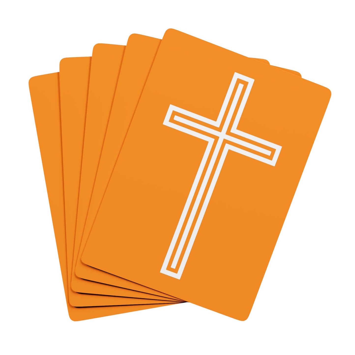 "A Simple Cross", Chrsitian Playing Cards (Goldfish Orange)