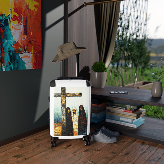 "At-the-Foot of the Cross - John 19:25", Suitcases (White)