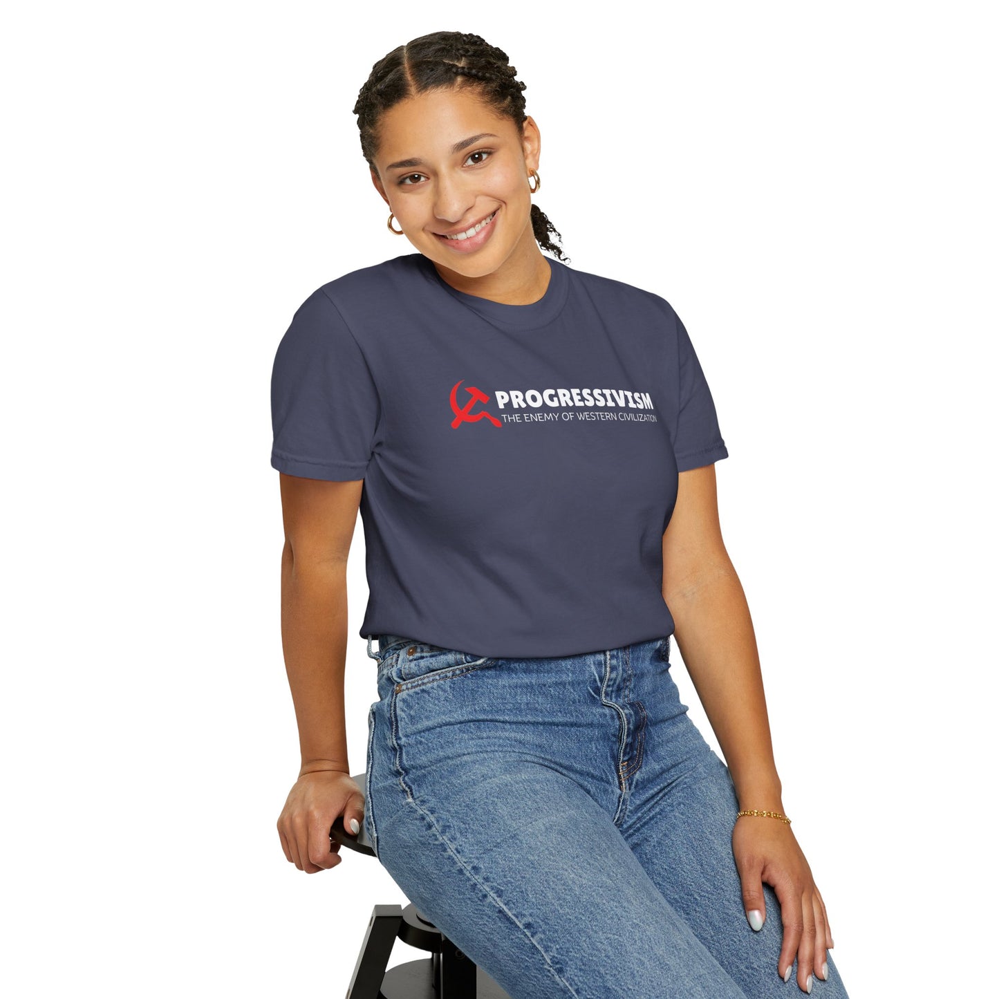 "Progressivism - Enemy of Western Civilization", Unisex T-shirt (Dark Colors)