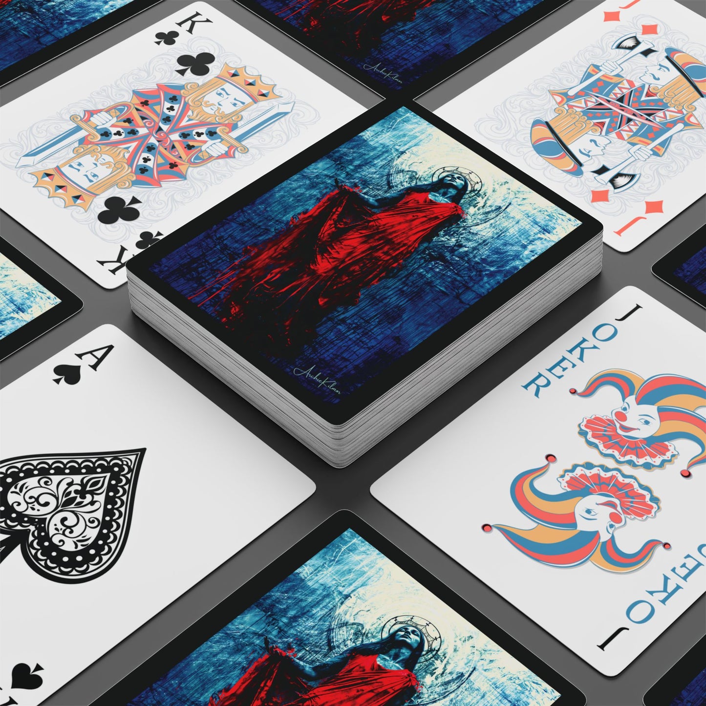 "Kilmor: Servant of Mary" Christian Fine Art Playing Cards (Void Black)