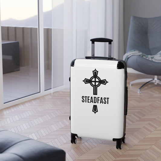 "Steadfast Cross", Suitcases (White)