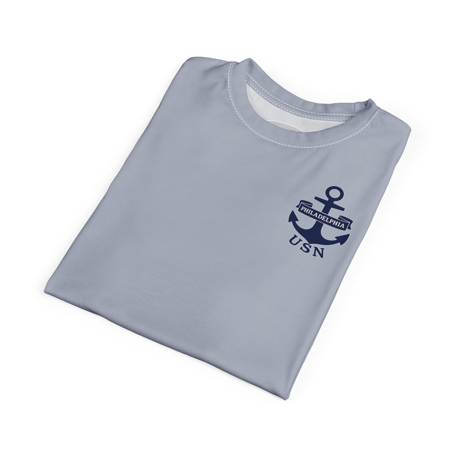 "USN Anchor", Unisex T-shirt (Bulkhead Grey)