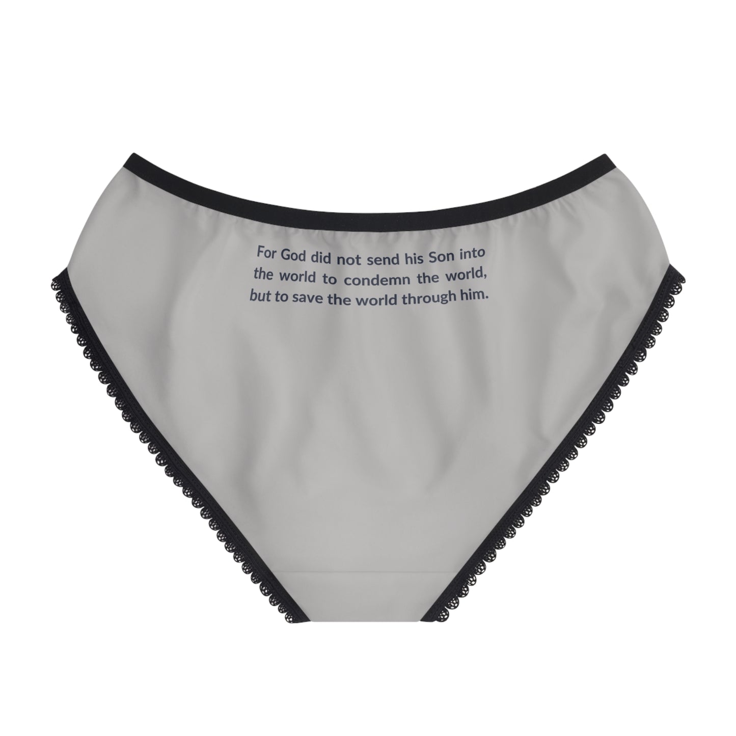 "Good News - John 3:17", Women's Briefs (Silver)