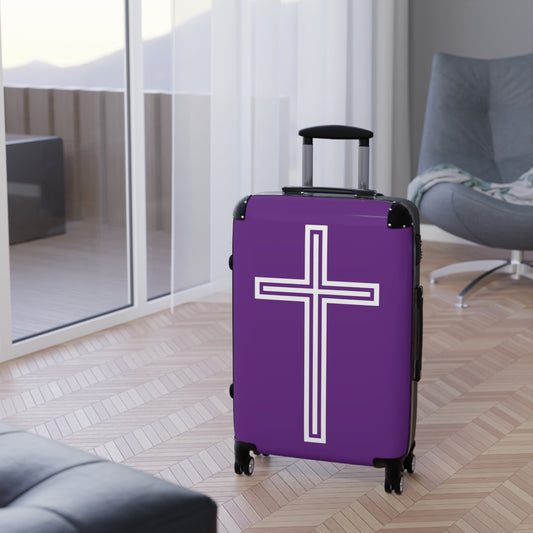 "A Simple Cross" Suitcases (Indigo Outback Purple)