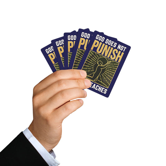 "God Does Not Punish - God Teaches" #03, Christian Playing Cards (Obsidian Blue)