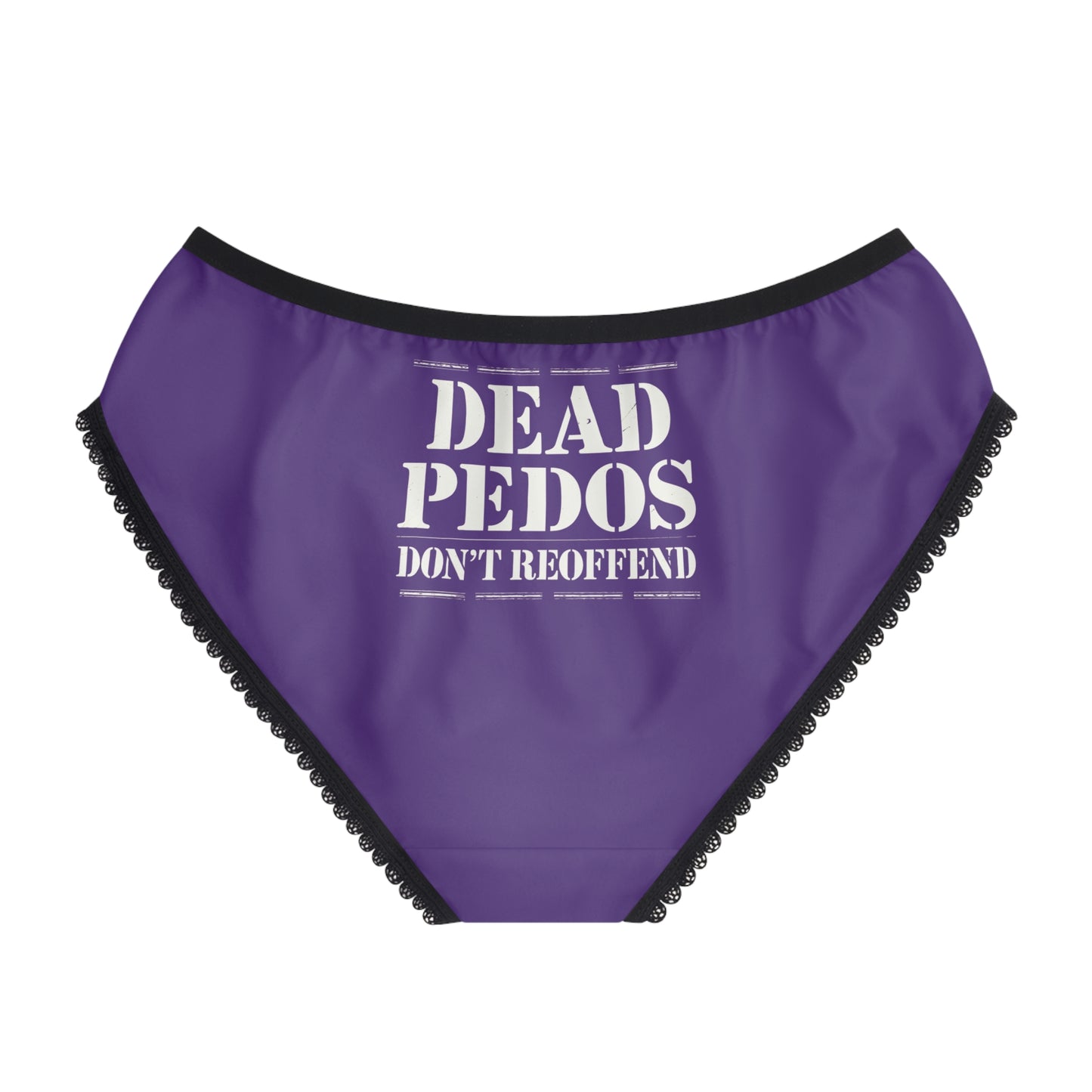 "Dead Pedos Don't Re-Offend", Women's Briefs (Deep Purple)