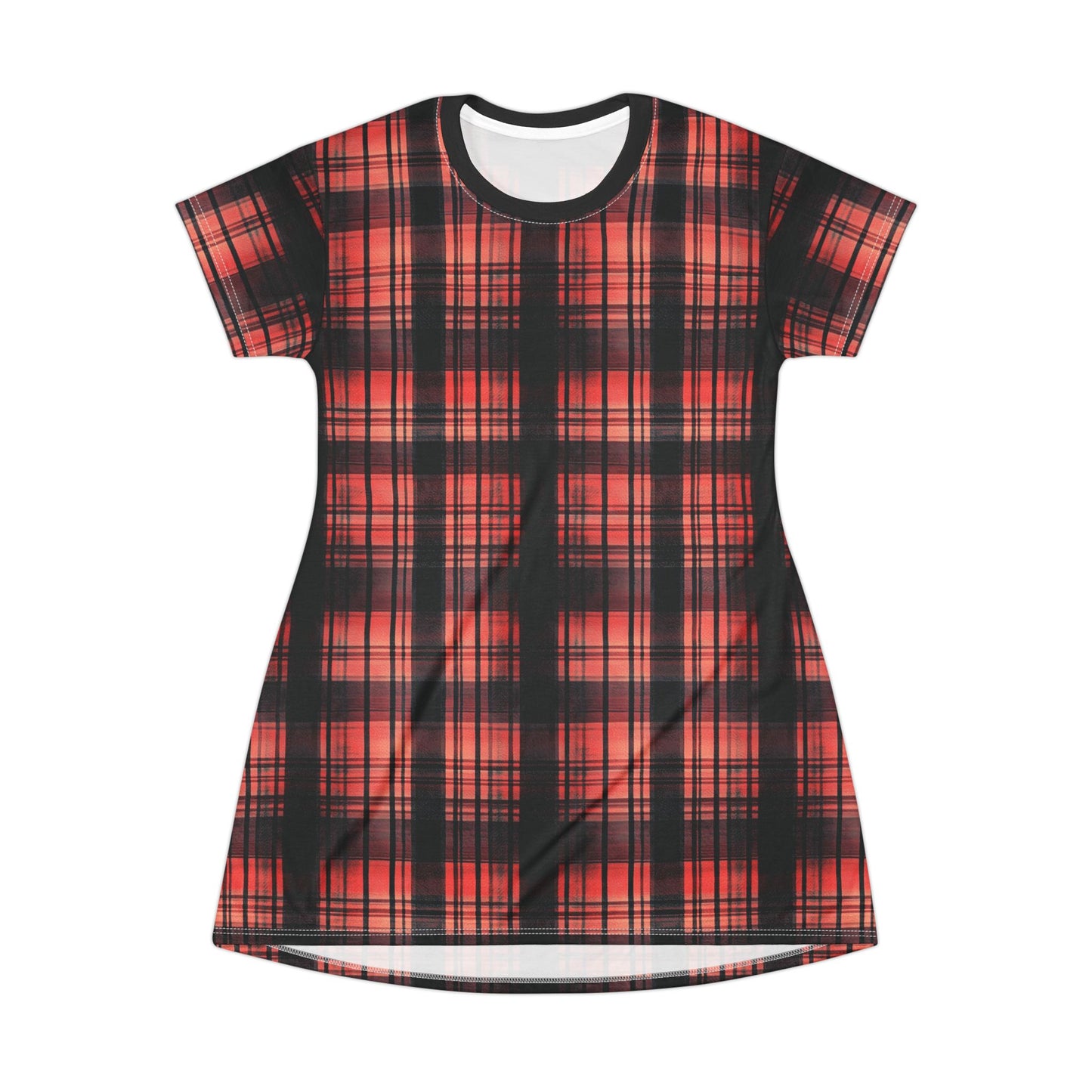 "Kin of Flame", T-Shirt Dress (Flame Black Collar)