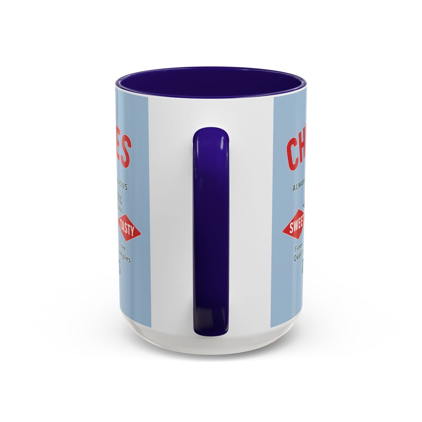 "Delicious Cherries", Colorful Mugs (11oz, 15oz) (Retro Sky)