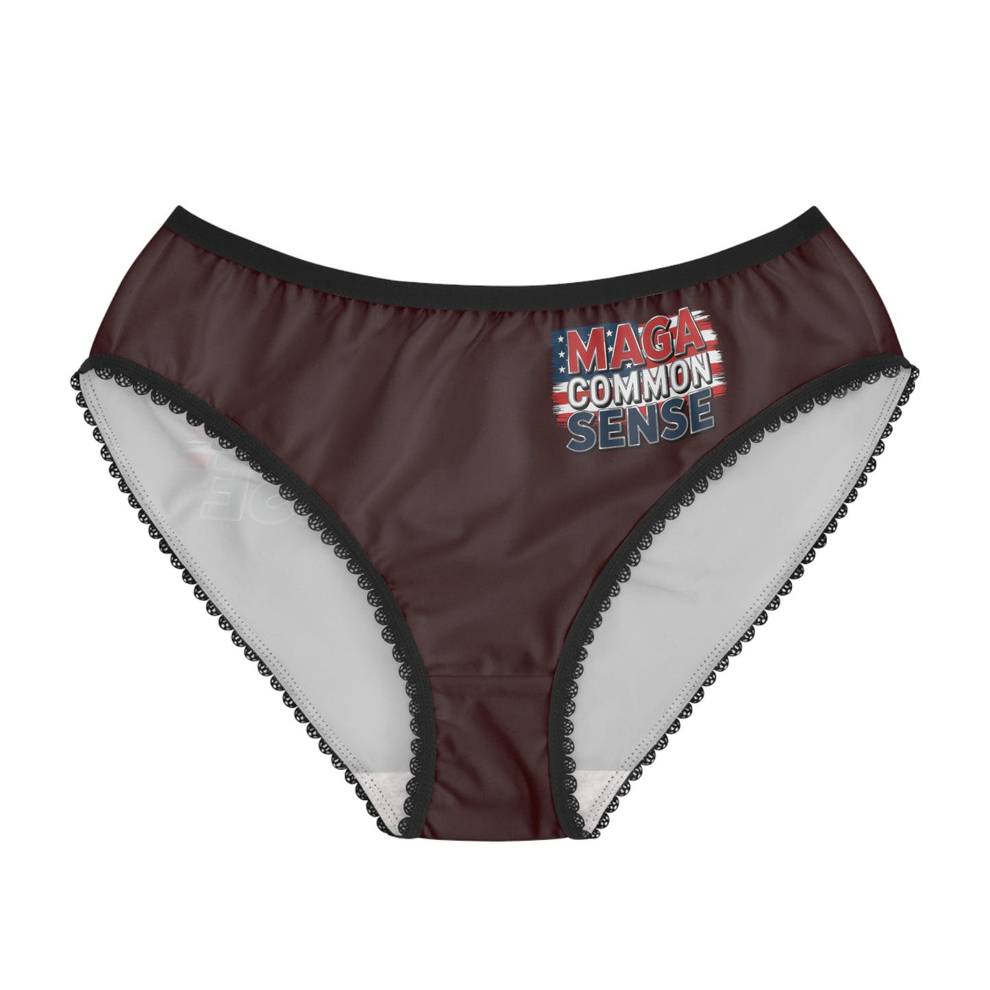 "MAGA Common Sense" #01, Women's Briefs (Mahogany)