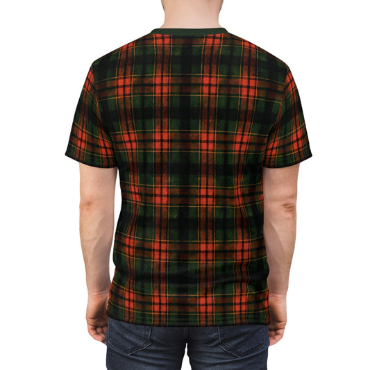 "Kilmor Brieve Tartan", Unisex Tee (Brieve Green Collar)