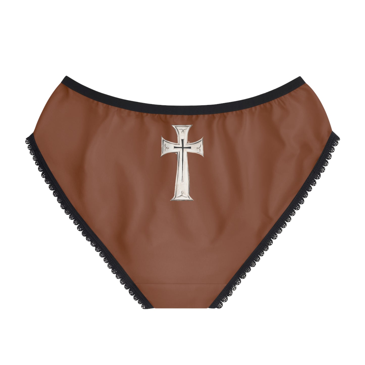 "First Darkness Then Comes Light" #02, Women's Briefs (Saddle Brown)
