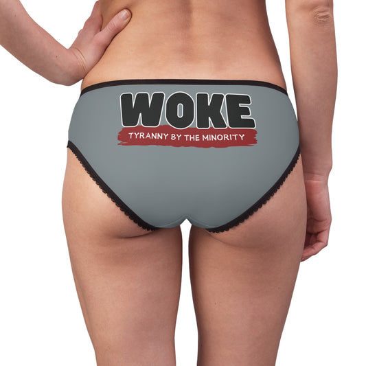 "Woke - Tyranny by the Minority", Women's Briefs (Pewter)
