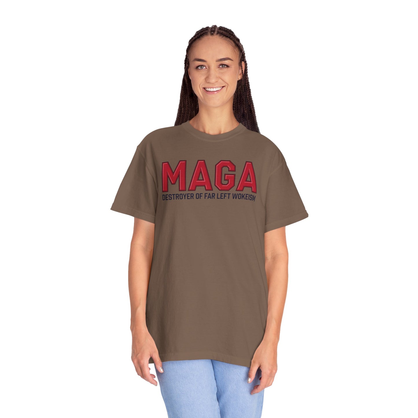 "MAGA - Destroyer of Far Left Wokeism", Unisex T-shirt