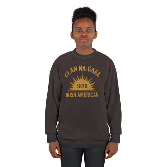 "Clan na Gael - Irish American", Unisex Sweatshirt (Seal Brown)