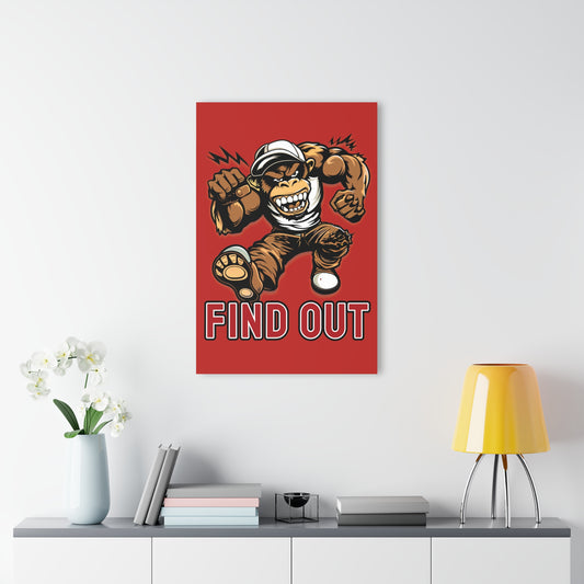 "Find Out", Acrylic Wall Prints (French Cleat Hanging) (Mid Scarlet)