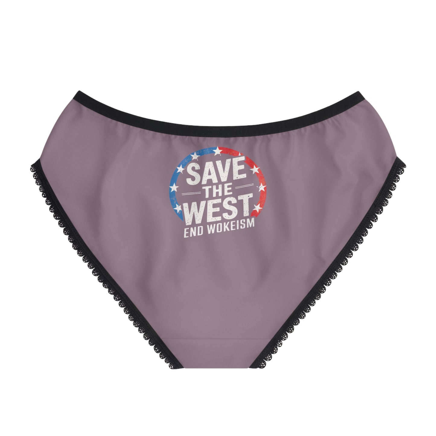 "Save the West - End Wokeism", Women's Briefs (Mountbatten Pink)