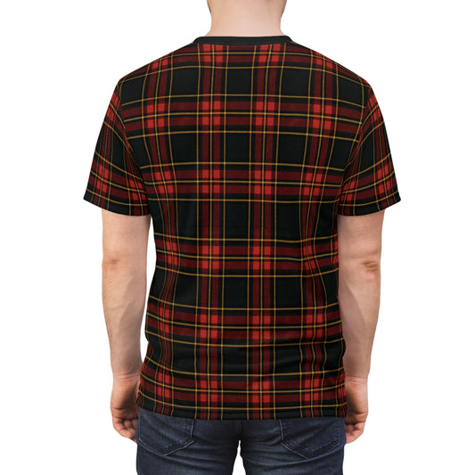 "Kilmor Gallóglach Tartan", Unisex Tee (Gallóglach Black Collar)