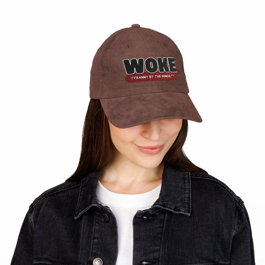 Woke - Tyranny by the Minority", Vintage Corduroy Cap (Embroidery)