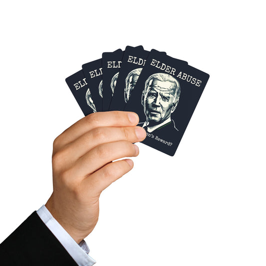 "Elder Abuse. Corruption's Reward?", Political Playing Cards (Blackstone Blue)