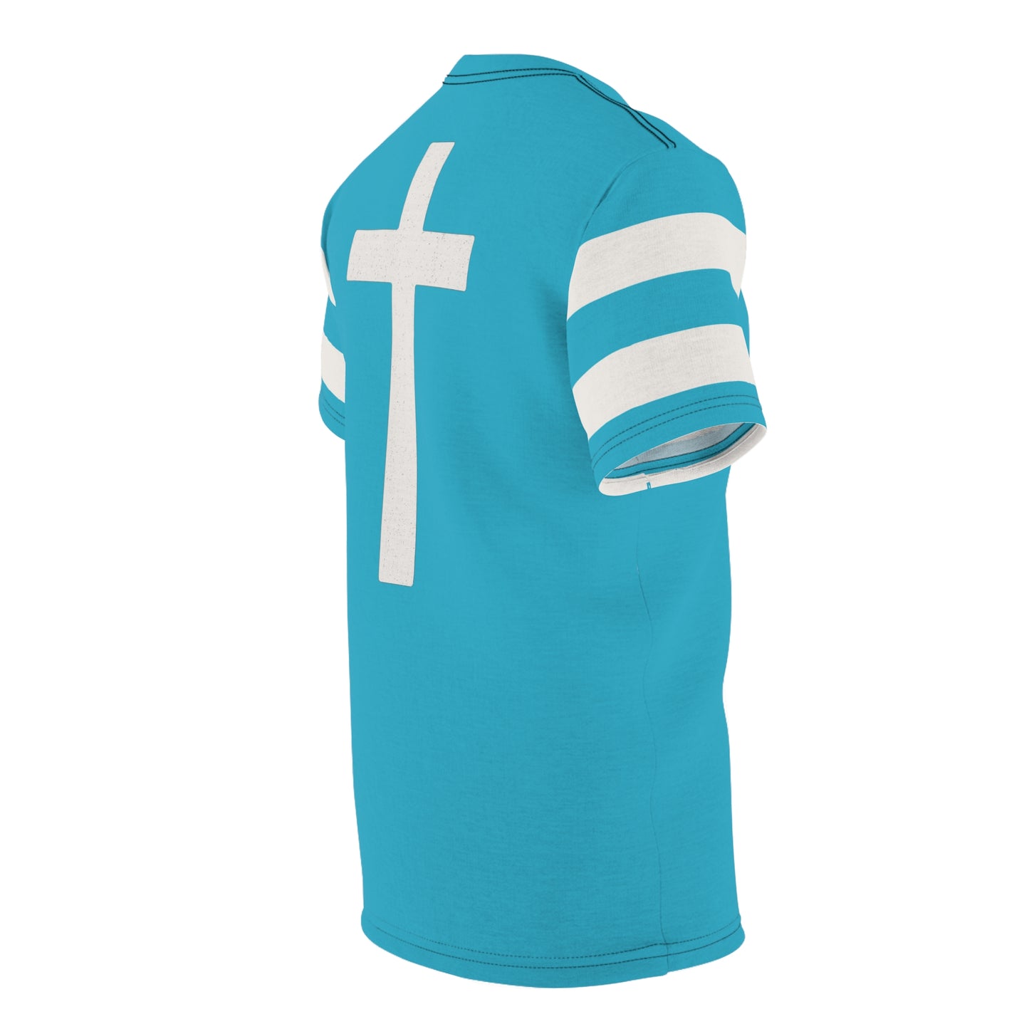 "Faith Overcomes Fear", Unisex Tee (Minoan Blue)