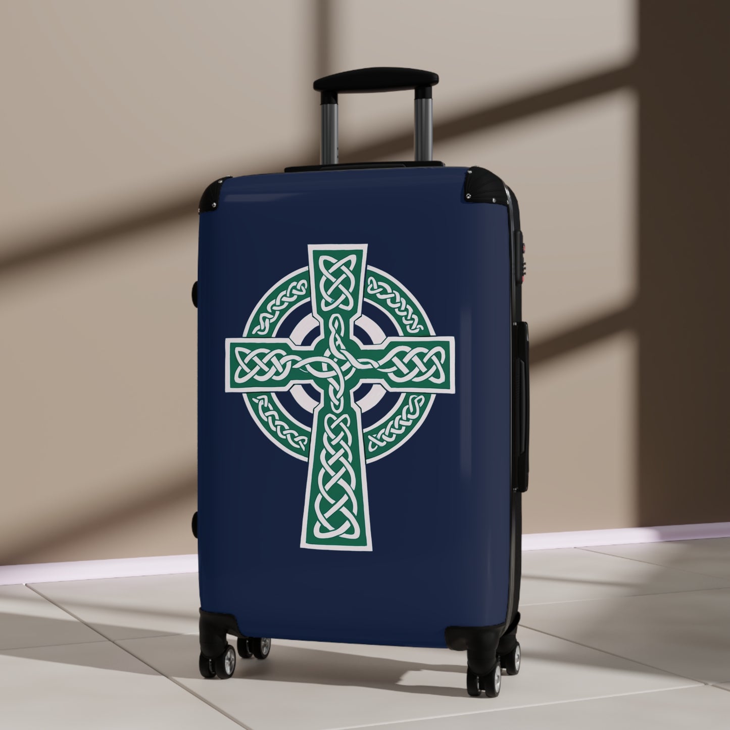 "A Simple Gaelic High Cross", Suitcases (Dark Blue)