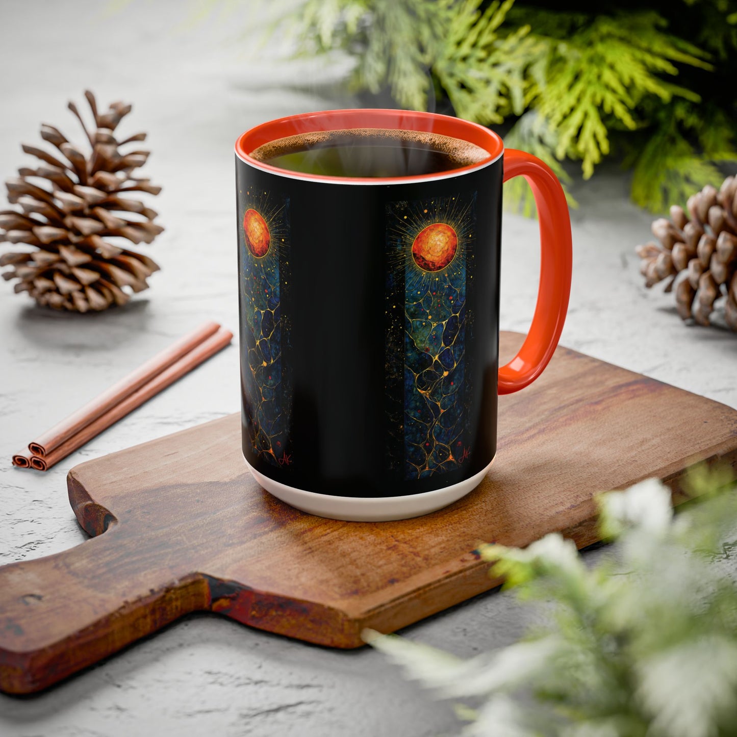 "The Living Light (John 8:12)", Colorful Mugs (11oz, 15oz)