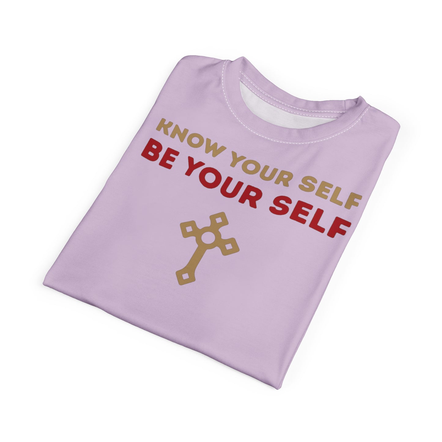 "Know Your Self", Unisex T-shirt (Floridian Blush)
