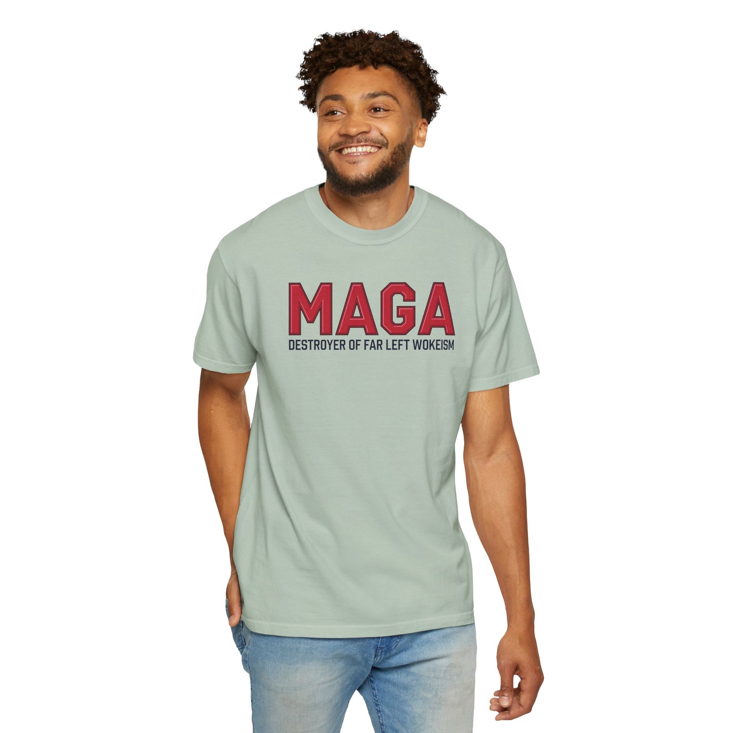 "MAGA - Destroyer of Far Left Wokeism", Unisex T-shirt