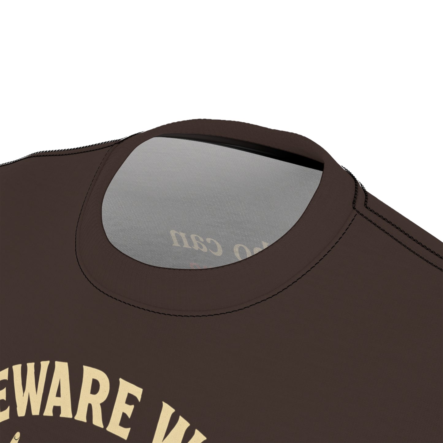 "Beware Woke - Voltaire", Wearable Art Unisex T-shirt (Skilandis Brown)
