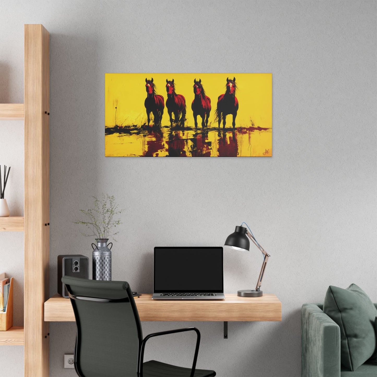 "Steeds of the Red Hand", Stretched Classic Canvas Fine Art Print
