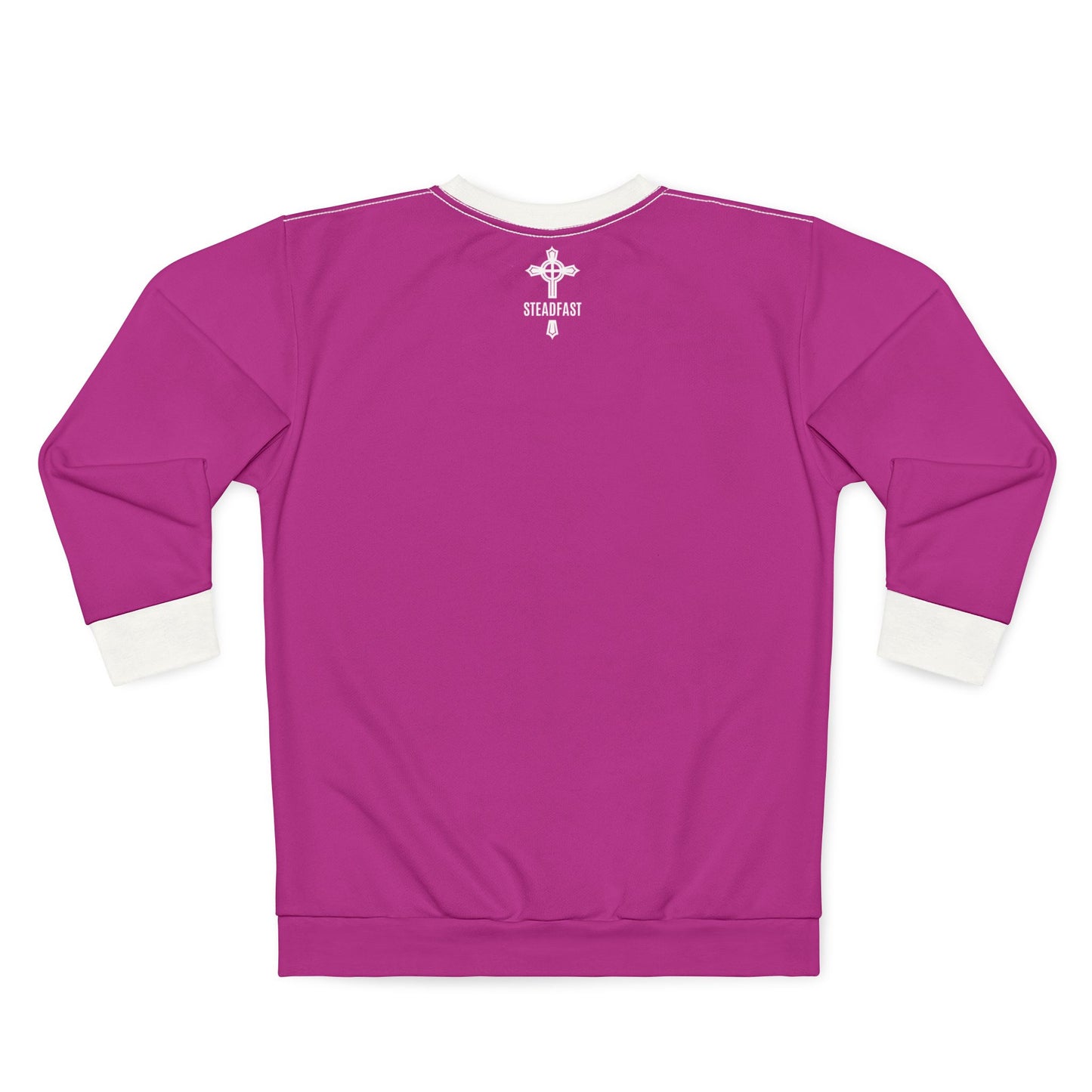 "Steadfast Cross", Unisex Sweatshirt (Prairie Foxglove Pink)