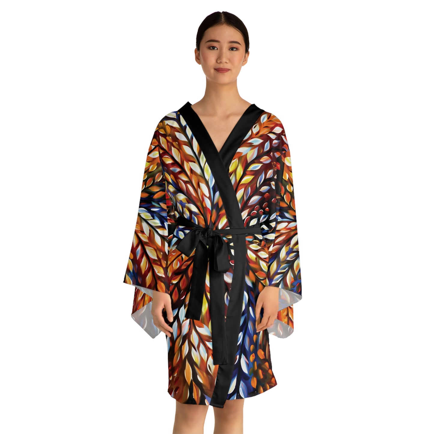 "Micro Beauty", Long Sleeve Kimono Robe
