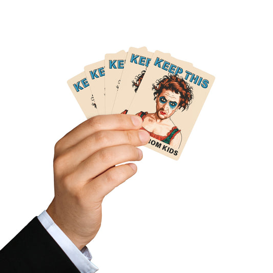 "Keep This Away from Kids", Cultural Playing Cards (Champagne)