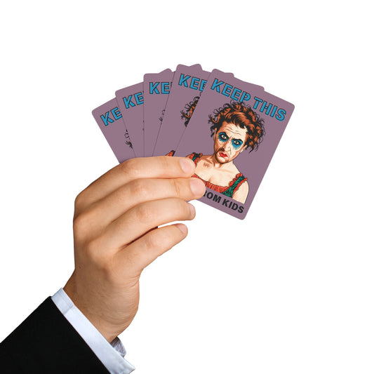 "Keep This Away from Kids", Cultural Playing Cards (Mountbatten Pink)