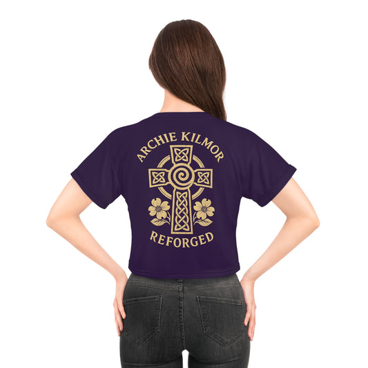 "Archie Kilmor Cross - Reforged" #01, Crop Tee (Academic Purple)