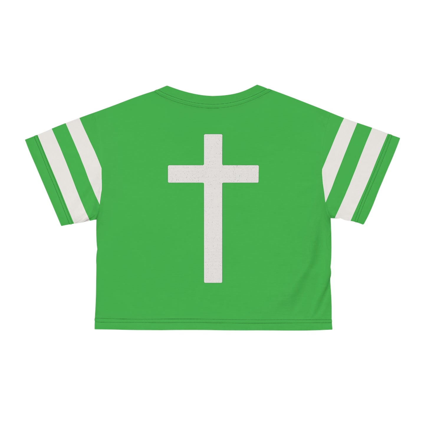 "Faith Overcomes Fear", Crop Tee (Lime Green)